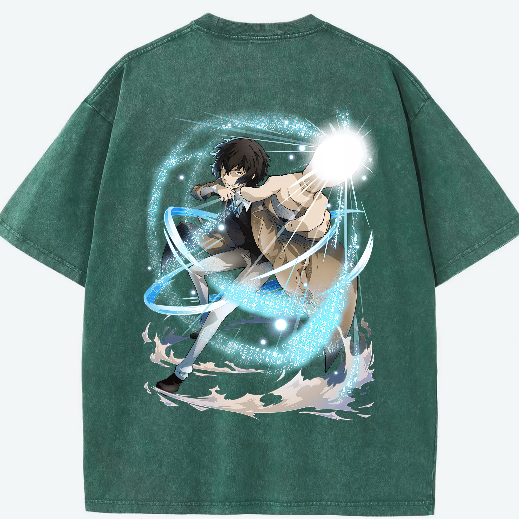 （画像用） 文豪ストレイドッグス Bungo Stray Dogs 綿100% ヴィンテージ風 半袖Tシャツ（背面プリント）